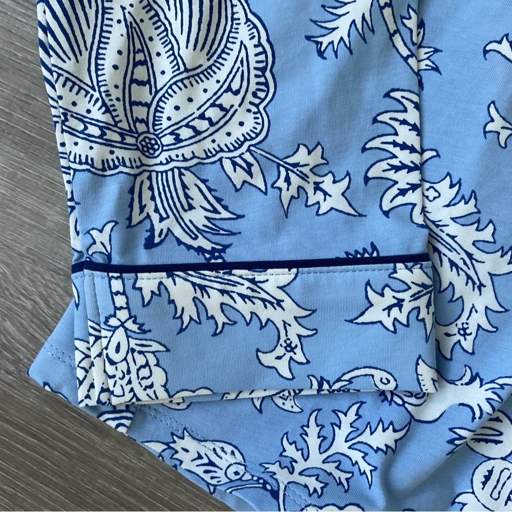 🩵💙 Roller Rabbit x Target Women's Floral Vines Long Sleeves & Pants PJ Set Blue - Picture 9 of 11